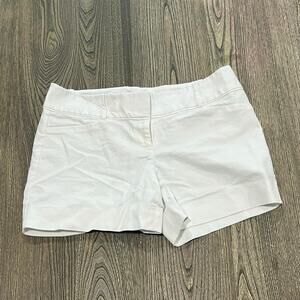 The Limited Bermuda Shorts Mid Rise Flat Front Stretch Pockets White Size 10